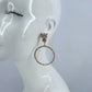 Designer Inspired Jaguar Rhinestone Round Earrings