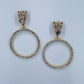 Designer Inspired Jaguar Rhinestone Round Earrings