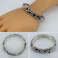 Silver Finish Stretchable Filigree Design Bracelet