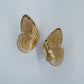 Gold or Silver Finish 3D Butterfly Post Back Earrings
