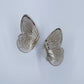 Gold or Silver Finish 3D Butterfly Post Back Earrings