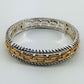 Stretchable Bracelet With Filigree and Cuban Link Gold Or Silver Finish