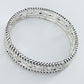 Stretchable Bracelet With Filigree and Cuban Link Gold Or Silver Finish