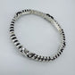 Designer inspired 2 Tone or Silver Finish Stretchable Thin Bracelet