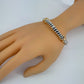 Designer inspired 2 Tone or Silver Finish Stretchable Thin Bracelet