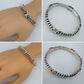 Designer inspired 2 Tone or Silver Finish Stretchable Thin Bracelet