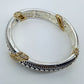 Silver or 2 Tone Finish Filigree Stretchable Bracelet