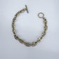 Designer Inspired Link Chain Stainless Steel Bracelet Gold Or Silver Finish