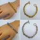 Designer Inspired Link Chain Stainless Steel Bracelet Gold Or Silver Finish