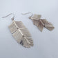 Gold or Silver Finish Leaf Design drop dangle Earrings