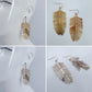 Gold or Silver Finish Leaf Design drop dangle Earrings