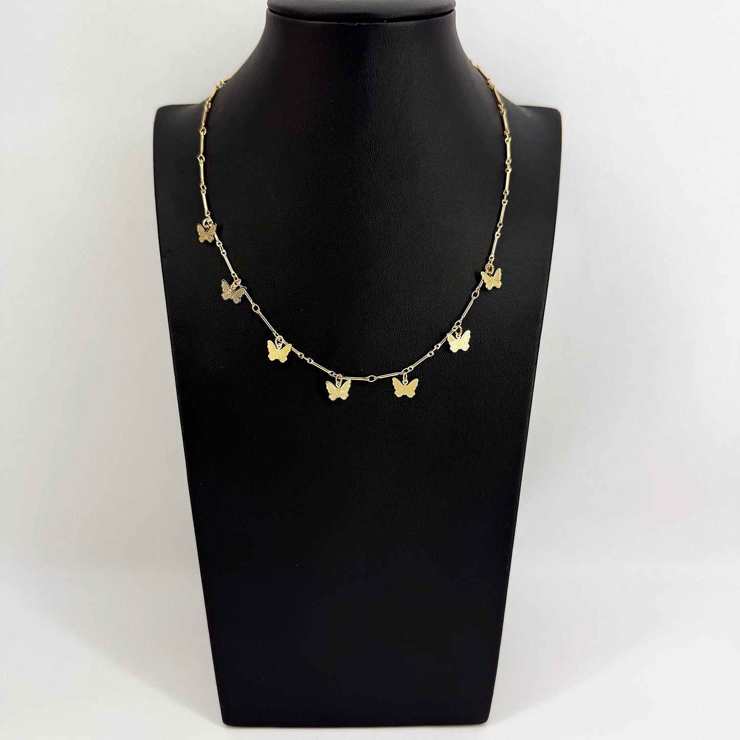 Gold or Silver Dainty Butterfly Necklace Set