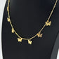 Gold or Silver Dainty Butterfly Necklace Set