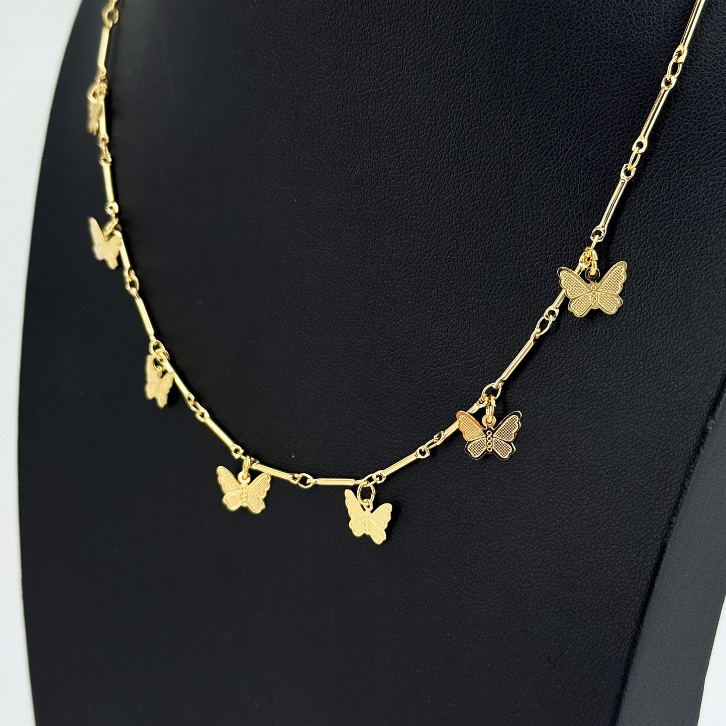 Gold or Silver Dainty Butterfly Necklace Set