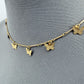 Gold or Silver Dainty Butterfly Necklace Set