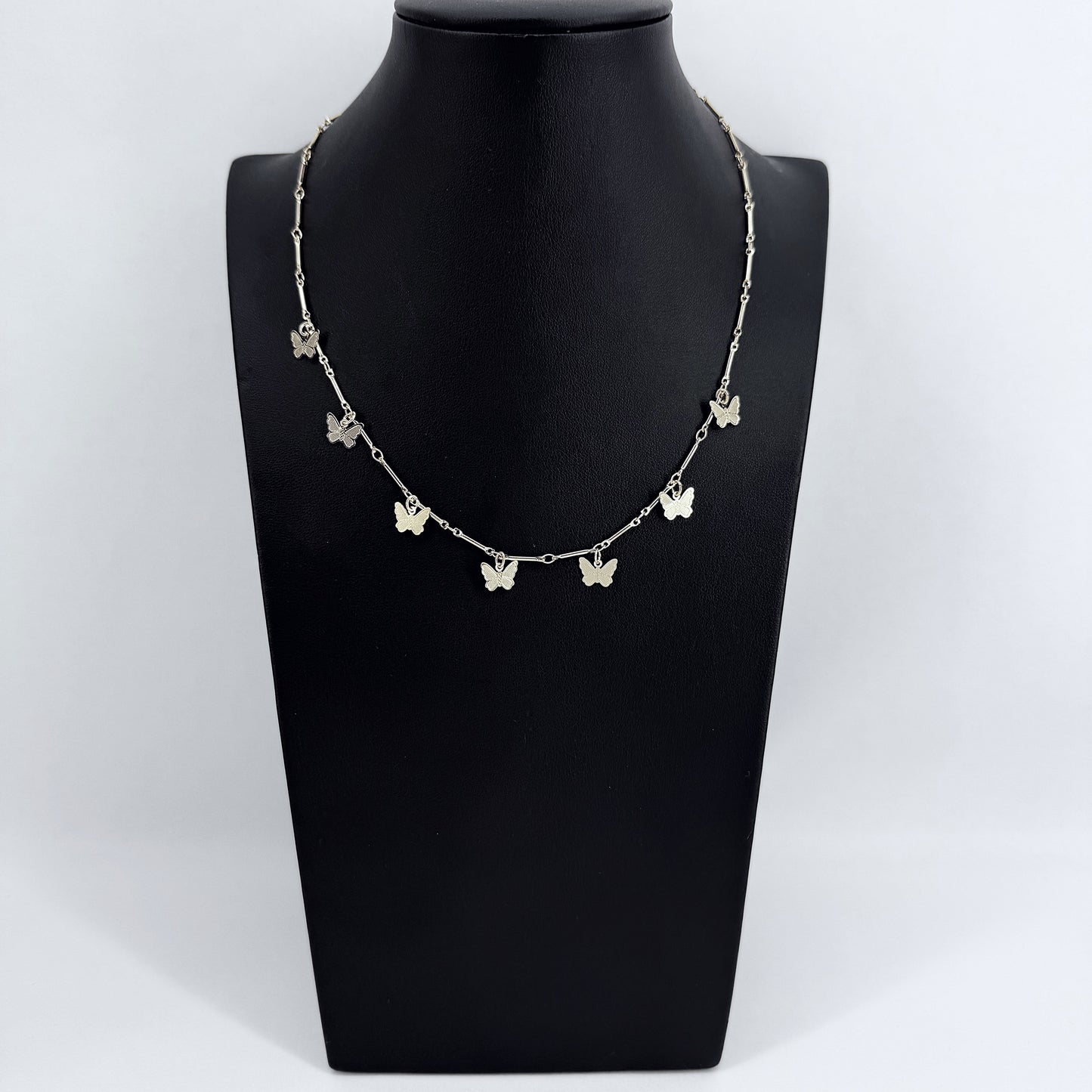 Gold or Silver Dainty Butterfly Necklace Set