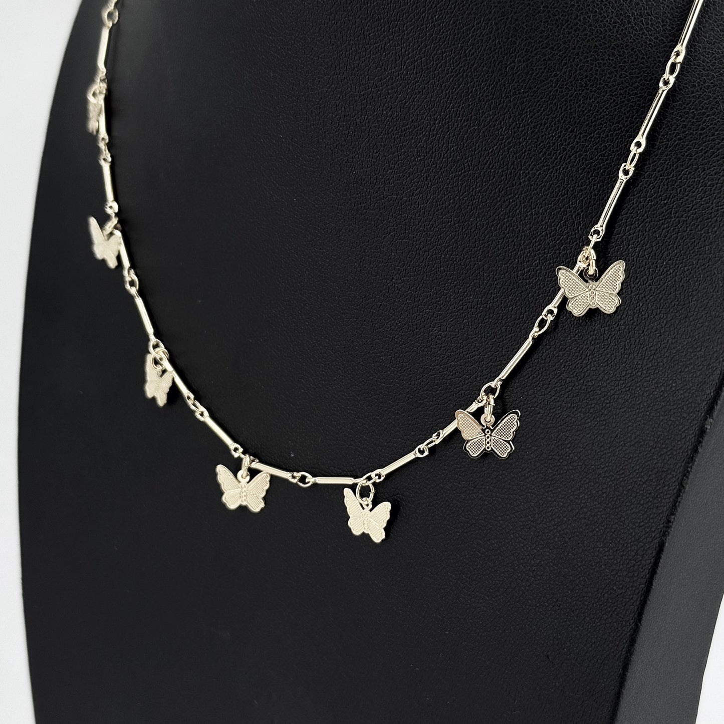 Gold or Silver Dainty Butterfly Necklace Set