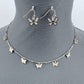 Gold or Silver Dainty Butterfly Necklace Set