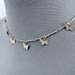 Gold or Silver Dainty Butterfly Necklace Set