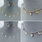 Gold or Silver Dainty Butterfly Necklace Set
