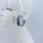 Denim Hoops and Denim Choker Set with "Love Yourself" printed in Pink