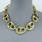 Gold Finish Acrylic Statement Designer Inspired Necklace