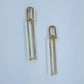 Long U shape Gold or Silver Finish Earrings