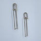 Long U shape Gold or Silver Finish Earrings