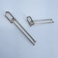 Long U shape Gold or Silver Finish Earrings