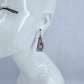 Antique Metal with Teardrop Design Drop Dangle Triangle Earrings