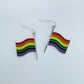 Drop Dangle Rainbow Pride Flag Earrings