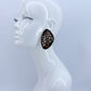 Oval Gold finish Metal with Leopard Print in 3 different option colors