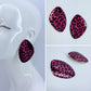 Oval Gold finish Metal with Leopard Print in 3 different option colors