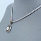 Elegant Popcorn Chain Necklace Round Pendant