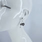 Silver Finish Filigree Earrings With Heart Lock And Key Drop Dangle