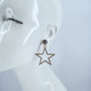 Clear Rhinestones Drop Dangle Star Shape Earrings