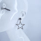Clear Rhinestones Drop Dangle Star Shape Earrings