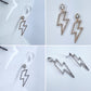 Drop Dangle Lightning Shape Rhinestone Earrings