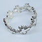 Silver Finish Filigree Stretchable Cross Design Bracelet