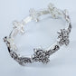 Silver Finish Filigree Design Cross Bracelet