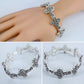 Silver Finish Filigree Design Cross Bracelet