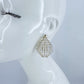 Teardrop Shape Rhinestones Post Back Earrings