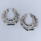 80mm Double Bamboo Design Hoop Earrings