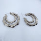 80mm Double Bamboo Design Hoop Earrings