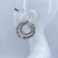 80mm Double Bamboo Design Hoop Earrings