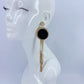 Extra Long Gold or Silver Finish Herringbone Tassel Earrings