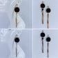Extra Long Gold or Silver Finish Herringbone Tassel Earrings