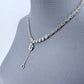 Gold or Silver Finish Rhinestones Initial D Necklace
