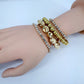 Gold or Silver Finish 4 Set Stretchable Bracelet