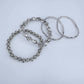 Gold or Silver Finish 4 Set Stretchable Bracelet